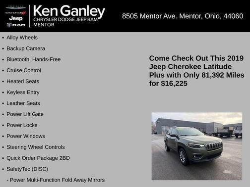 2019 Jeep Cherokee Latitude Plus