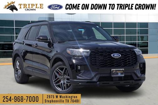 Agate Black Metallic 2026 Ford Explorer ST-Line