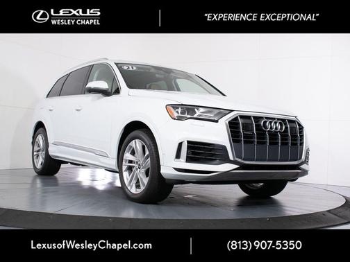 Glacier White Metallic 2021 Audi Q7 55 Premium Plus