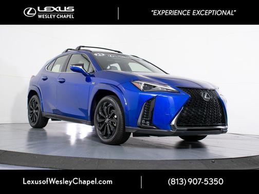 Ultrasonic Blue Mica 2.0 with Obsidian Roof 2025 Lexus UX 300h F SPORT Design