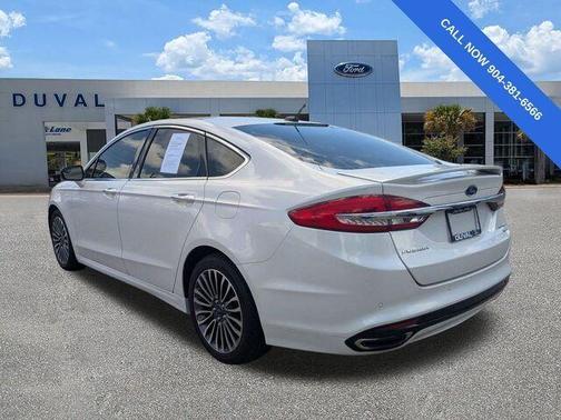 White Platinum Clearcoat Metallic 2018 Ford Fusion Titanium