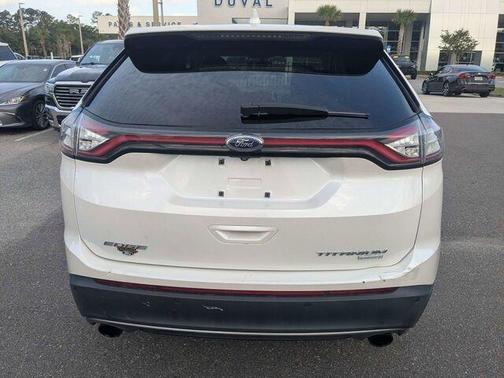 White Platinum Clearcoat Metallic 2015 Ford Edge Titanium