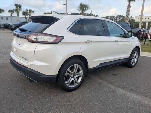 White Platinum Clearcoat Metallic 2015 Ford Edge Titanium