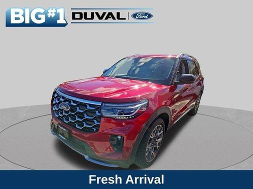 Red Metallic 2025 Ford Explorer Platinum