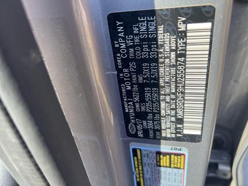 Iron Frost 2017 Hyundai SANTA FE Limited Ultimate