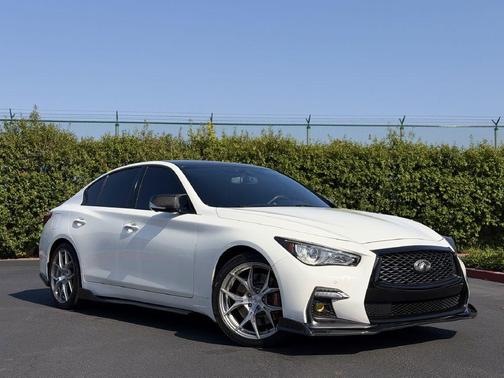 Pure White 2021 INFINITI Q50 3.0t SENSORY