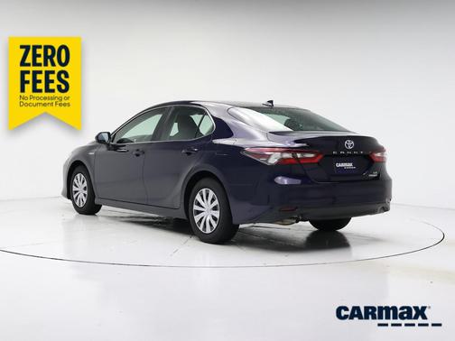 Blue 2021 Toyota Camry Hybrid LE