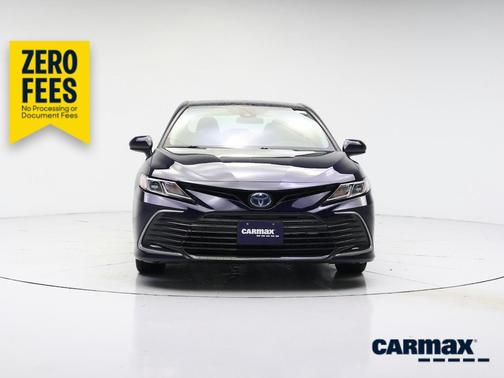 Blue 2021 Toyota Camry Hybrid LE