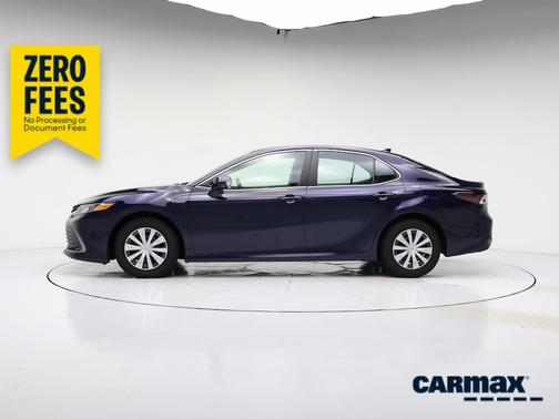 Blue 2021 Toyota Camry Hybrid LE