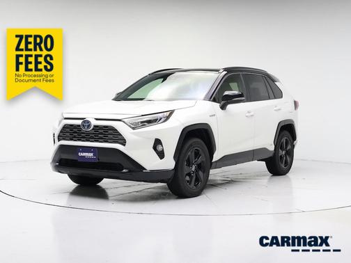White 2019 Toyota RAV4 Hybrid XSE