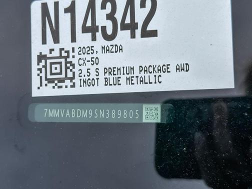 Ingot Blue Metallic 2025 Mazda CX-50 2.5 S Premium Package