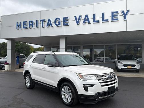 WHITE PLATINUM MET TRI-COAT 2018 Ford Explorer XLT
