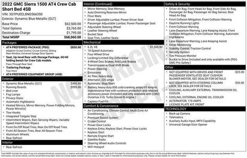 2022 GMC Sierra 1500 AT4
