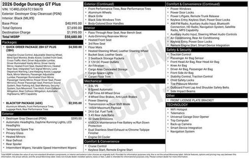2026 Dodge Durango GT