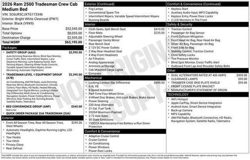 2026 RAM 2500 Tradesman