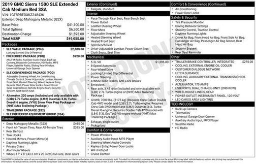 2019 GMC Sierra 1500 SLE