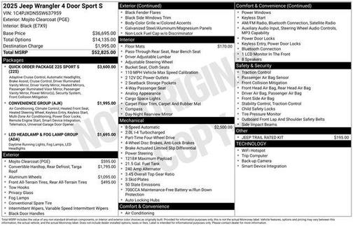 2025 Jeep Wrangler Sport