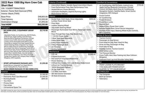 2022 RAM 1500 Big Horn