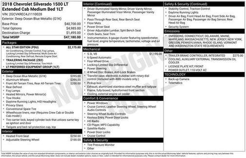 2018 Chevrolet Silverado 1500 LT