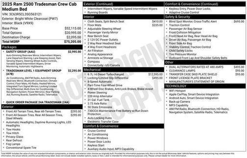 2025 RAM 2500 Tradesman