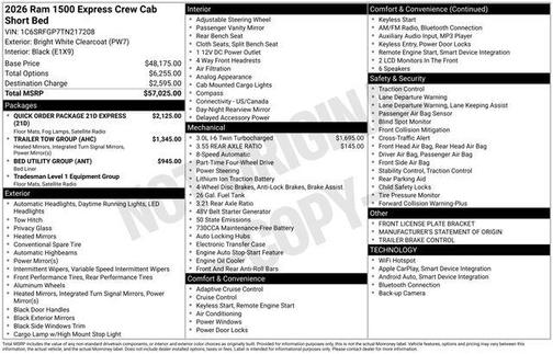 2026 RAM 1500 Express