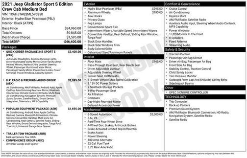 2021 Jeep Gladiator Sport