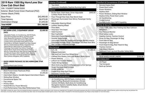 2019 RAM 1500 Big Horn