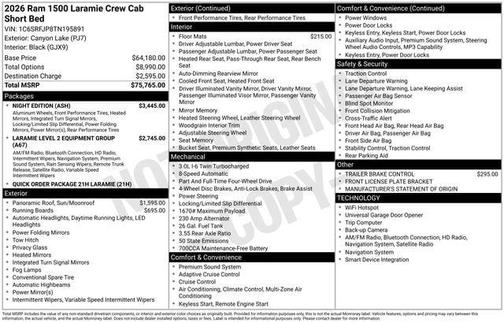 2026 RAM 1500 Laramie