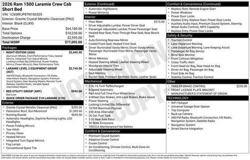 2026 RAM 1500 Laramie