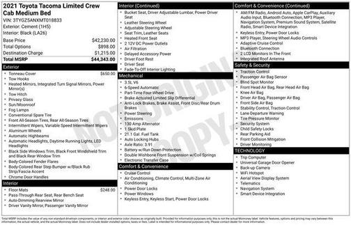 2021 Toyota Tacoma Limited