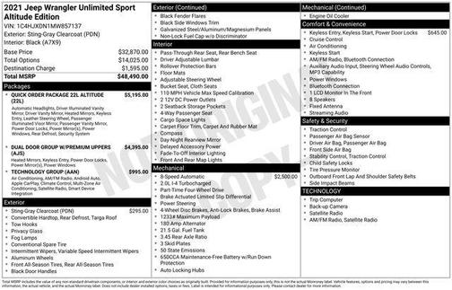 2021 Jeep Wrangler Unlimited Sport Altitude