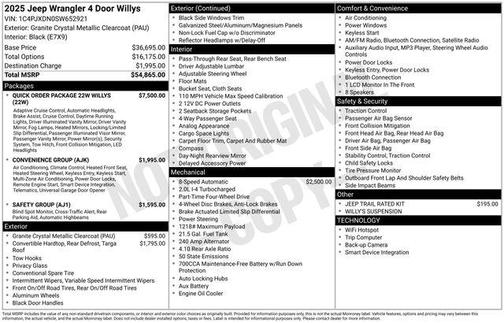 Granite Crystal Clearcoat Metallic 2025 Jeep Wrangler Sport