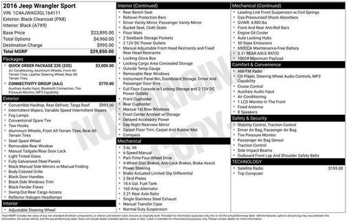 2016 Jeep Wrangler Sport