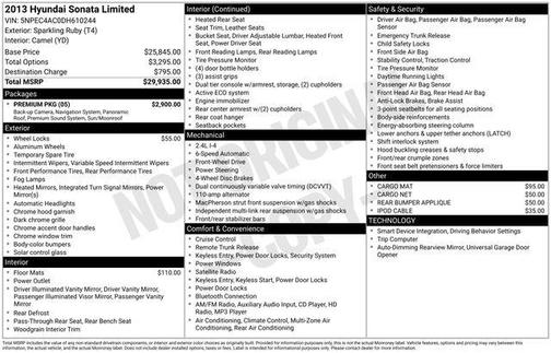 2013 Hyundai SONATA Limited