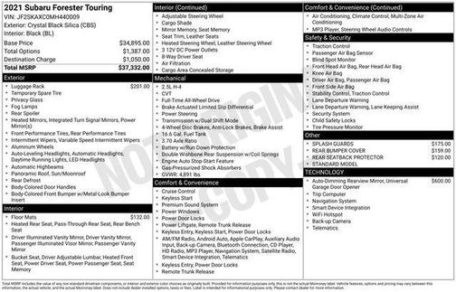 2021 Subaru Forester Touring