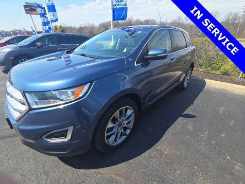 Blue Metallic 2018 Ford Edge Titanium