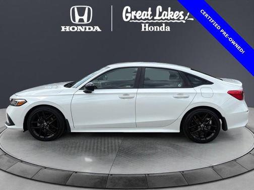 Platinum White Pearl 2024 Honda Civic Sport