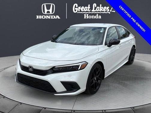 Platinum White Pearl 2024 Honda Civic Sport