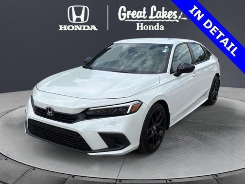 Platinum White Pearl 2024 Honda Civic Sport