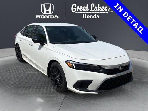 Platinum White Pearl 2024 Honda Civic Sport
