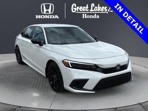 Platinum White Pearl 2024 Honda Civic Sport