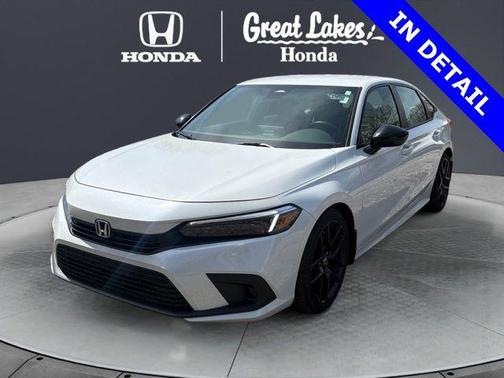 Platinum White Pearl 2024 Honda Civic Sport