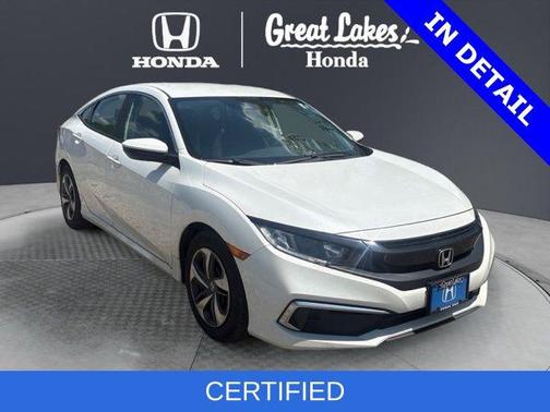 Platinum White Pearl 2020 Honda Civic LX