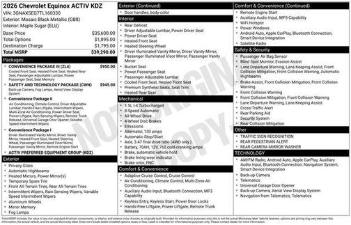 2026 Chevrolet Equinox AWD ACTIV