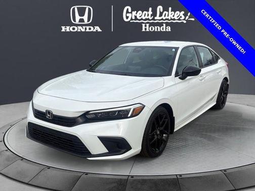 Platinum White Pearl 2024 Honda Civic Sport