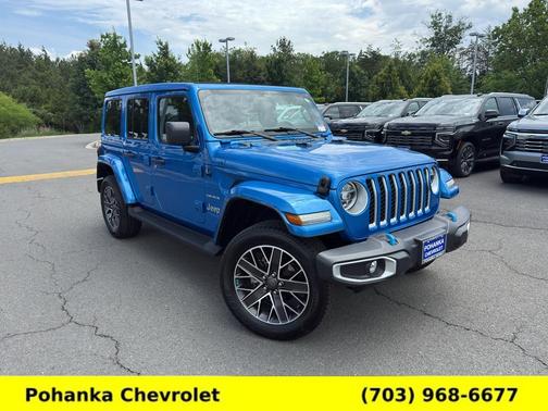 Hydro Blue Pearlcoat 2022 Jeep Wrangler Unlimited 4xe Sahara