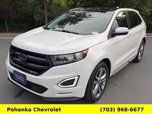 White Platinum Tri-Coat Metallic 2016 Ford Edge Sport