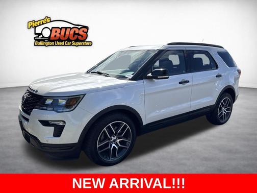 White Platinum Clearcoat Metallic 2019 Ford Explorer Sport