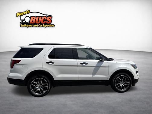 White Platinum Clearcoat Metallic 2019 Ford Explorer Sport