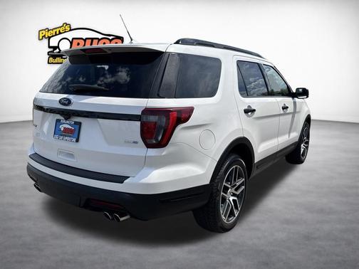 White Platinum Clearcoat Metallic 2019 Ford Explorer Sport